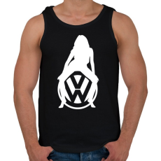 PRINTFASHION WOLKSWAGEN HOT FEHÉR - Férfi atléta - Fekete