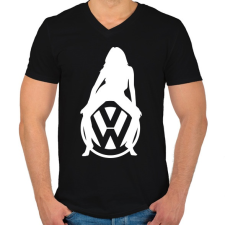 PRINTFASHION WOLKSWAGEN HOT FEHÉR - Férfi V-nyakú póló - Fekete férfi póló