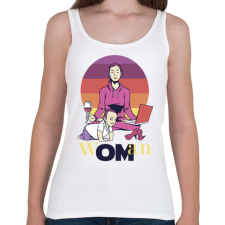 PRINTFASHION wOMan az igazi guru anya - Női atléta - Fehér női trikó