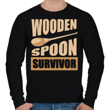 PRINTFASHION Wooden spoon - Férfi pulóver - Fekete férfi pulóver, kardigán