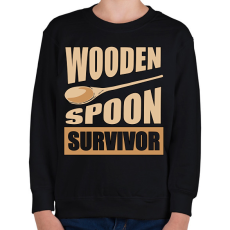 PRINTFASHION Wooden spoon - Gyerek pulóver - Fekete
