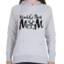 PRINTFASHION Word's best mom - Női kapucnis pulóver - Sport szürke női pulóver, kardigán