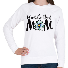PRINTFASHION Word's best mom - Női pulóver - Fehér női pulóver, kardigán