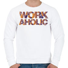 PRINTFASHION Workaholic - Munkamániás - Férfi pulóver - Fehér férfi pulóver, kardigán