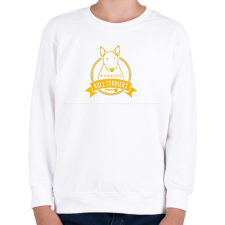 PRINTFASHION working bull terriers logo orange - Gyerek pulóver - Fehér gyerek pulóver, kardigán