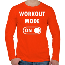 PRINTFASHION Workout mode: ON - Férfi hosszú ujjú póló - Narancs férfi póló