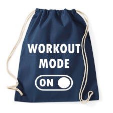 PRINTFASHION Workout mode: ON - Sportzsák, Tornazsák - Sötétkék tornazsák