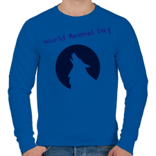 PRINTFASHION world animal day - Férfi pulóver - Királykék férfi pulóver, kardigán
