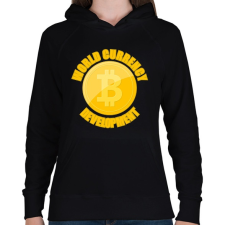 PRINTFASHION World-currency-development - Női kapucnis pulóver - Fekete női pulóver, kardigán