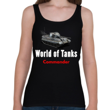 PRINTFASHION world of tanks commander - Női atléta - Fekete női trikó