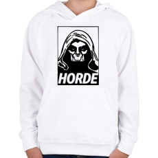 PRINTFASHION World of Warcraft Horde - Gyerek kapucnis pulóver - Fehér