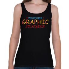 PRINTFASHION World's best graphic designer - Női atléta - Fekete