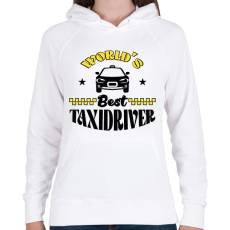 PRINTFASHION World's best taxidriver - Női kapucnis pulóver - Fehér