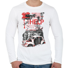 PRINTFASHION World war II - Férfi hosszú ujjú póló - Fehér