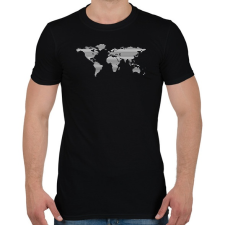 PRINTFASHION worldmap - Férfi póló - Fekete férfi póló