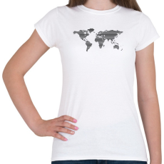 PRINTFASHION Worldmap  - Női póló - Fehér