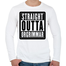 PRINTFASHION Wow - Férfi hosszú ujjú póló - Fehér