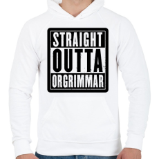 PRINTFASHION Wow - Férfi kapucnis pulóver - Fehér