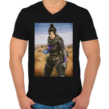 PRINTFASHION Wraith - Apex Legends - Férfi V-nyakú póló - Fekete férfi póló