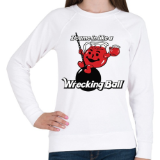 PRINTFASHION Wreckingball - Női pulóver - Fehér