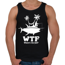 PRINTFASHION WTF - Férfi atléta - Fekete atléta, trikó