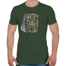 PRINTFASHION WTF - Férfi póló - Katonazöld