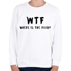 PRINTFASHION WTF hol van a kajám? - Gyerek pulóver - Fehér