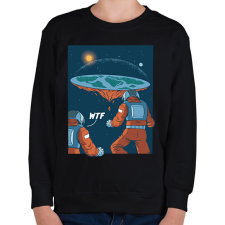 PRINTFASHION WTF - lapos föld - Gyerek pulóver - Fekete gyerek pulóver, kardigán