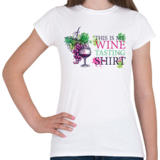 PRINTFASHION WWine tasting shirt - Női póló - Fehér női póló