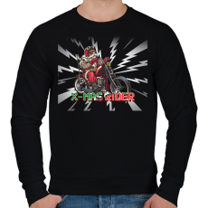 PRINTFASHION X-MAS RIDER - Férfi pulóver - Fekete