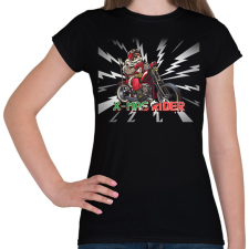 PRINTFASHION X-MAS RIDER - Női póló - Fekete női póló