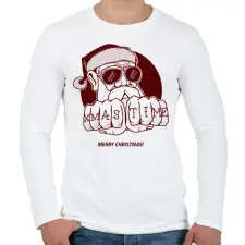 PRINTFASHION X-MAS TIME - Férfi hosszú ujjú póló - Fehér férfi póló