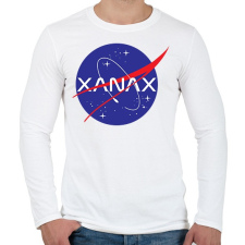 PRINTFASHION XanaX - Férfi hosszú ujjú póló - Fehér férfi póló