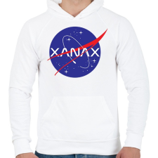 PRINTFASHION XanaX - Férfi kapucnis pulóver - Fehér férfi pulóver, kardigán