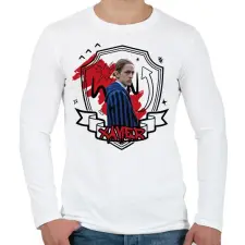 PRINTFASHION Xavier firka - Férfi hosszú ujjú póló - Fehér férfi póló