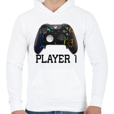 PRINTFASHION Xbox Player1 páros póló - Férfi kapucnis pulóver - Fehér