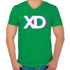 PRINTFASHION XD - Férfi V-nyakú póló - Zöld férfi póló