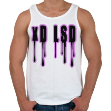 PRINTFASHION xD LSD - Férfi atléta - Fehér atléta, trikó