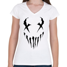 PRINTFASHION Xeyes - Női V-nyakú póló - Fehér