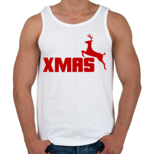 PRINTFASHION XMAS - Férfi atléta - Fehér atléta, trikó