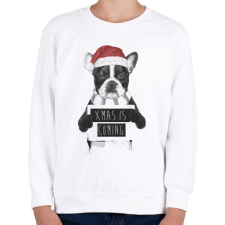 PRINTFASHION Xmas is coming - Gyerek pulóver - Fehér gyerek pulóver, kardigán