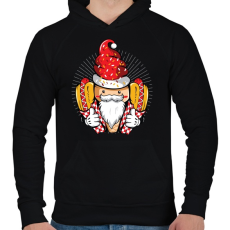 PRINTFASHION XMAS PARTY - Férfi kapucnis pulóver - Fekete