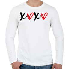 PRINTFASHION xoxo fehér - Férfi hosszú ujjú póló - Fehér