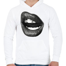 PRINTFASHION Y2K CyberKiss - Férfi kapucnis pulóver - Fehér