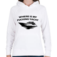 PRINTFASHION Yacht - Női kapucnis pulóver - Fehér női pulóver, kardigán