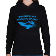 PRINTFASHION Yacht - Női kapucnis pulóver - Fekete