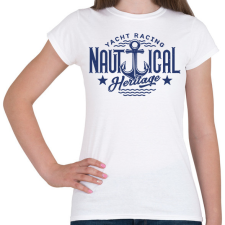 PRINTFASHION Yacht Racing - Női póló - Fehér női póló