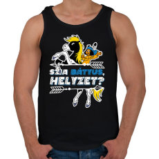 PRINTFASHION Yakari - Szia Bátyus, helyzet? - Férfi atléta - Fekete