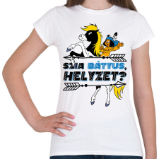 PRINTFASHION Yakari - Szia Bátyus, helyzet? - Női póló - Fehér női póló