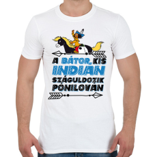 PRINTFASHION Yakari - Yakari a bátor kis indián - Férfi póló - Fehér